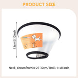 Maxbell Dog Cat Cone Collar Adjustable Practical Protective Collar for Kittens Puppy L
