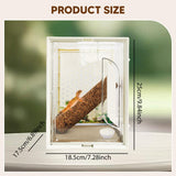 Maxbell Reptile Terrarium Portable Reptile Feeding Box for Frog Snake Bearded Dragon S