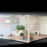 Maxbell Reptile Terrarium Portable Reptile Feeding Box for Frog Snake Bearded Dragon L