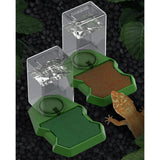 Maxbell Reptile Water Dispenser Feeder Water Bottle for Geckos Bearded Dragon brown