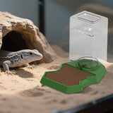 Maxbell Reptile Water Dispenser Feeder Water Bottle for Geckos Bearded Dragon brown