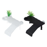 Maxbell Turtle Basking Platform Ramp Turtle Terrace Shelter for Frog Newts Terrapins White