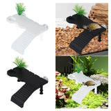 Maxbell Turtle Basking Platform Ramp Turtle Terrace Shelter for Frog Newts Terrapins White