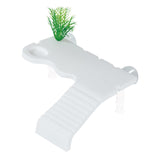 Maxbell Turtle Basking Platform Ramp Turtle Terrace Shelter for Frog Newts Terrapins White