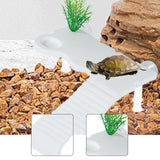 Maxbell Turtle Basking Platform Ramp Turtle Terrace Shelter for Frog Newts Terrapins White