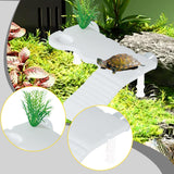 Maxbell Turtle Basking Platform Ramp Turtle Terrace Shelter for Frog Newts Terrapins White