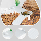 Maxbell Turtle Basking Platform Ramp Turtle Terrace Shelter for Frog Newts Terrapins White