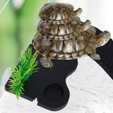 Maxbell Turtle Basking Platform Ramp Turtle Terrace Shelter for Frog Newts Terrapins Black