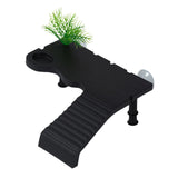 Maxbell Turtle Basking Platform Ramp Turtle Terrace Shelter for Frog Newts Terrapins Black
