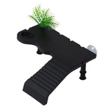 Maxbell Turtle Basking Platform Ramp Turtle Terrace Shelter for Frog Newts Terrapins Black