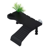 Maxbell Turtle Basking Platform Ramp Turtle Terrace Shelter for Frog Newts Terrapins Black