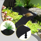 Maxbell Turtle Basking Platform Ramp Turtle Terrace Shelter for Frog Newts Terrapins Black