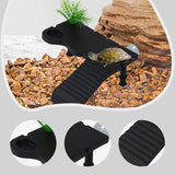 Maxbell Turtle Basking Platform Ramp Turtle Terrace Shelter for Frog Newts Terrapins Black