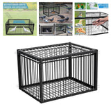 Maxbell Bird Cage Portable Metal Automatic Pigeons Collector for Feral Parrots Doves without skylight 4 Entrance