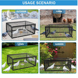 Maxbell Bird Cage Portable Metal Automatic Pigeons Collector for Feral Parrots Doves with skylight 4 Entrance