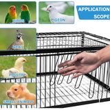 Maxbell Bird Cage Portable Metal Automatic Pigeons Collector for Feral Parrots Doves with skylight 4 Entrance