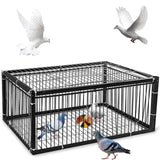 Maxbell Bird Cage Portable Metal Automatic Pigeons Collector for Feral Parrots Doves with skylight 4 Entrance