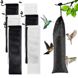 Maxbell 6 Pieces Finch Sock Feeder Easy Cleaning Bird Feeder for Yard Garden Outdoor White