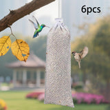 Maxbell 6 Pieces Finch Sock Feeder Easy Cleaning Bird Feeder for Yard Garden Outdoor White
