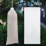 Maxbell 6 Pieces Finch Sock Feeder Easy Cleaning Bird Feeder for Yard Garden Outdoor White