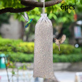 Maxbell 6 Pieces Finch Sock Feeder Easy Cleaning Bird Feeder for Yard Garden Outdoor White