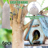 Maxbell 6 Pieces Finch Sock Feeder Easy Cleaning Bird Feeder for Yard Garden Outdoor White