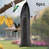 Maxbell 6 Pieces Finch Sock Feeder Easy Cleaning Bird Feeder for Yard Garden Outdoor Black