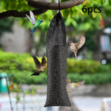 Maxbell 6 Pieces Finch Sock Feeder Easy Cleaning Bird Feeder for Yard Garden Outdoor Black
