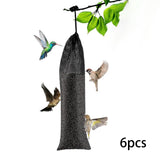 Maxbell 6 Pieces Finch Sock Feeder Easy Cleaning Bird Feeder for Yard Garden Outdoor Black