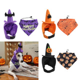 Maxbell Halloween Pet Costume Hat and Bandana Set Cute Fancy Dress up for Dog Cats Purple S