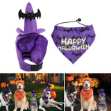Maxbell Halloween Pet Costume Hat and Bandana Set Cute Fancy Dress up for Dog Cats Purple S