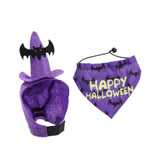 Maxbell Halloween Pet Costume Hat and Bandana Set Cute Fancy Dress up for Dog Cats Purple S