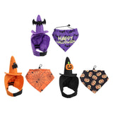 Maxbell Halloween Pet Costume Hat and Bandana Set Cute Fancy Dress up for Dog Cats Purple S