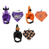 Maxbell Halloween Pet Costume Hat and Bandana Set Cute Fancy Dress up for Dog Cats Purple S