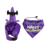Maxbell Halloween Pet Costume Hat and Bandana Set Cute Fancy Dress up for Dog Cats Purple L
