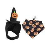Maxbell Halloween Pet Costume Hat and Bandana Set Cute Fancy Dress up for Dog Cats Black L