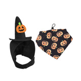 Maxbell Halloween Pet Costume Hat and Bandana Set Cute Fancy Dress up for Dog Cats Black L