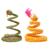 Maxbell Cat Spiral Snake Toy Abilities Play Springs Interactive Toy for Kitten Green Yellow