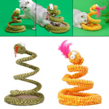 Maxbell Cat Spiral Snake Toy Abilities Play Springs Interactive Toy for Kitten Green Yellow