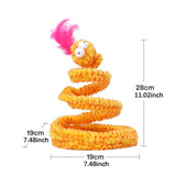 Maxbell Cat Spiral Snake Toy Abilities Play Springs Interactive Toy for Kitten Yellow