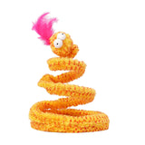Maxbell Cat Spiral Snake Toy Abilities Play Springs Interactive Toy for Kitten Yellow