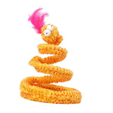 Maxbell Cat Spiral Snake Toy Abilities Play Springs Interactive Toy for Kitten Yellow