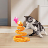 Maxbell Cat Spiral Snake Toy Abilities Play Springs Interactive Toy for Kitten Yellow