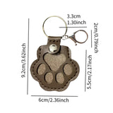 Maxbell Pet Hair Keepsake Keyring Pendant Charm Cute Decorative Dog Cat Fur Memorial Dark Brown
