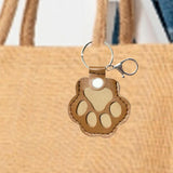 Maxbell Pet Hair Keepsake Keyring Pendant Charm Cute Decorative Dog Cat Fur Memorial Light Brown