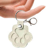 Maxbell Pet Hair Keepsake Keyring Pendant Charm Cute Decorative Dog Cat Fur Memorial White