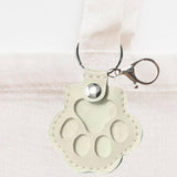 Maxbell Pet Hair Keepsake Keyring Pendant Charm Cute Decorative Dog Cat Fur Memorial White