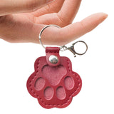 Maxbell Pet Hair Keepsake Keyring Pendant Charm Cute Decorative Dog Cat Fur Memorial Red
