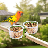 Maxbell Bird Feeding Cups with Clip Food Water Bowls for Cockatiels Macaws Lovebirds