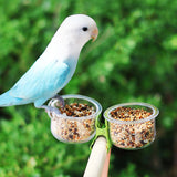 Maxbell Bird Feeding Cups with Clip Food Water Bowls for Cockatiels Macaws Lovebirds